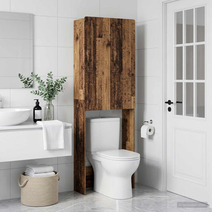 vidaXL Toilet Cabinet ZWOLLE Old Wood 66 x 25.5 x 190 cm