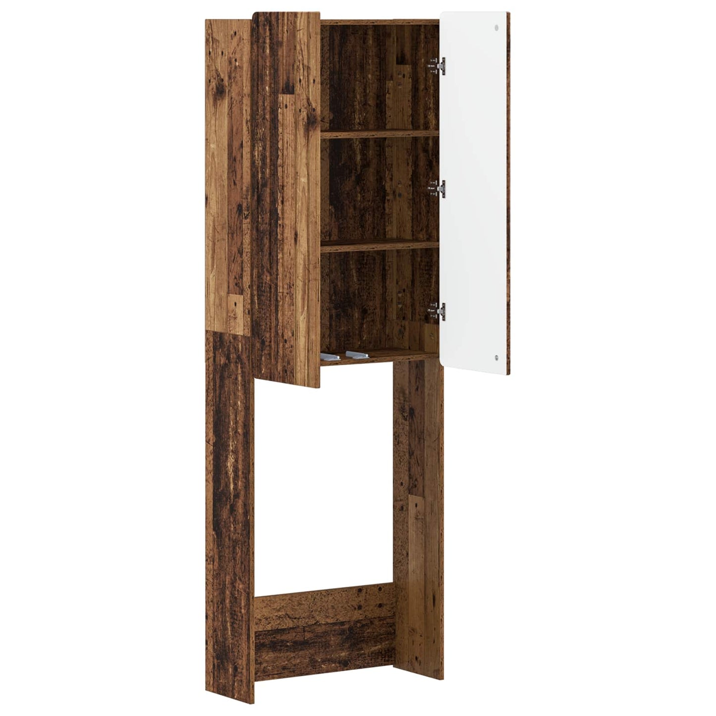 vidaXL Toilet Cabinet ZWOLLE Old Wood 66 x 25.5 x 190 cm
