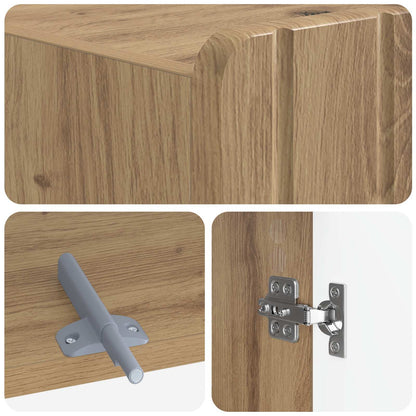 vidaXL Toilet Cabinet ZWOLLE Artisan Oak 66 x 25.5 x 190 cm