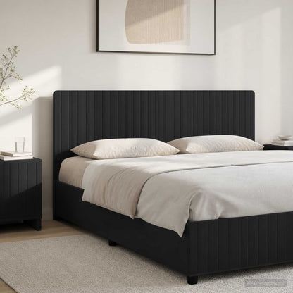 vidaXL Wall-Mounted Headboard ZWOLLE Black Engineered Wood