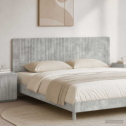 vidaXL Wall-Mounted Headboard ZWOLLE Concrete Grey Engineered Wood