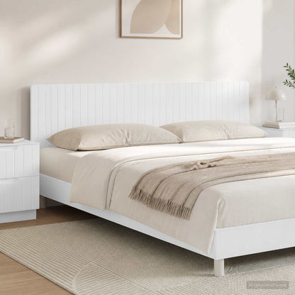 vidaXL Wall-Mounted Headboard ZWOLLE High Gloss White Engineered Wood
