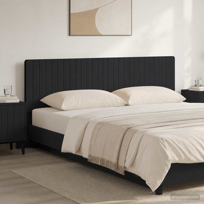 vidaXL Wall-Mounted Headboard ZWOLLE Black Engineered Wood