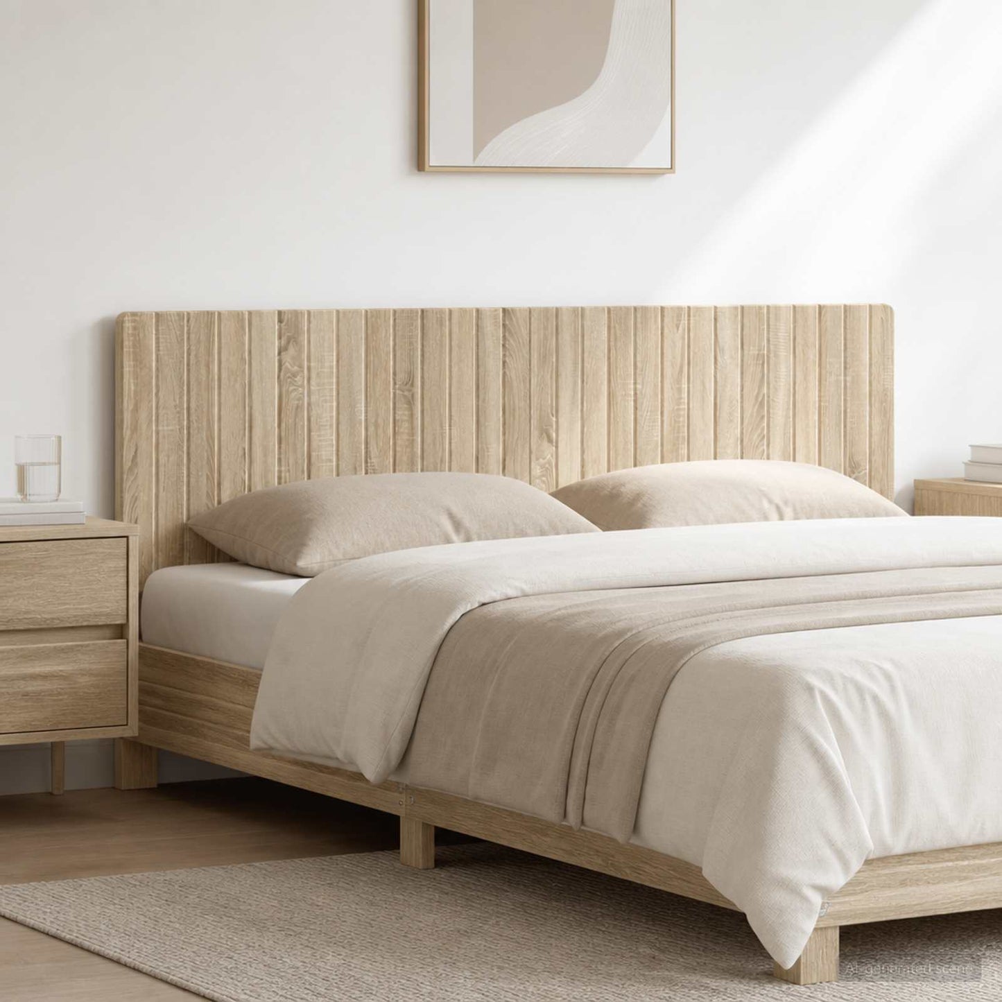 vidaXL Wall-Mounted Headboard ZWOLLE Sonoma Oak Engineered Wood