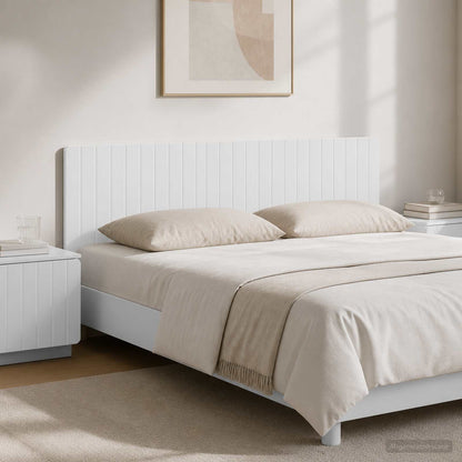 vidaXL Wall-Mounted Headboard ZWOLLE High Gloss White Engineered Wood