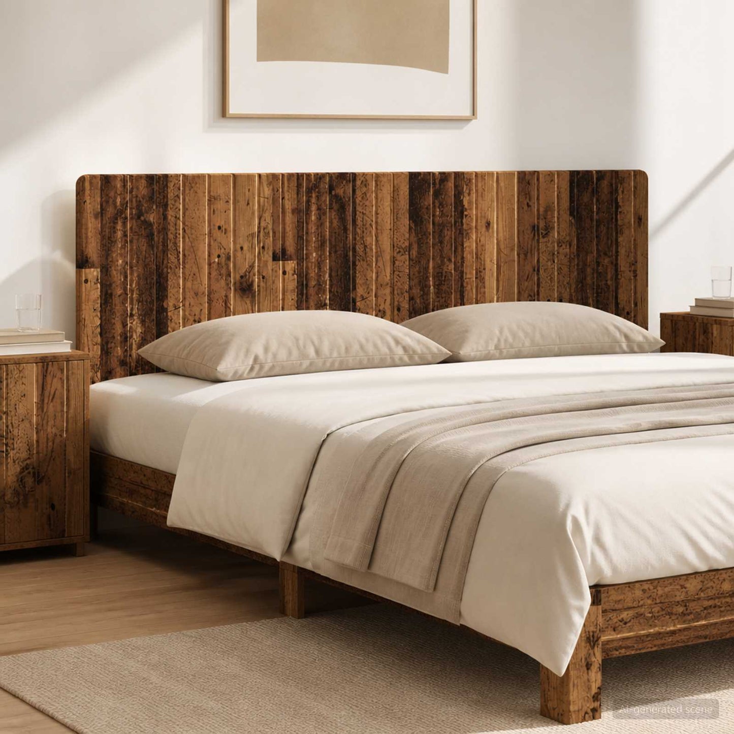 vidaXL Wall-Mounted Headboard ZWOLLE Old Wood Engineered Wood