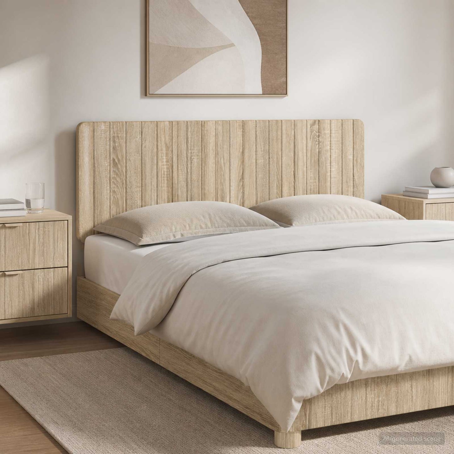 vidaXL Wall-Mounted Headboard ZWOLLE Sonoma Oak Engineered Wood