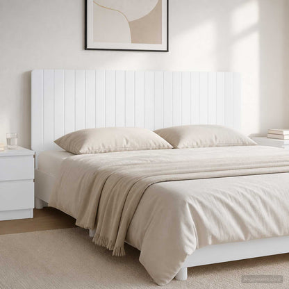 vidaXL Wall-Mounted Headboard ZWOLLE High Gloss White Engineered Wood