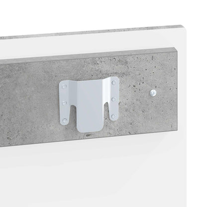 vidaXL Wall-Mounted Headboard ZWOLLE Concrete Grey Engineered Wood