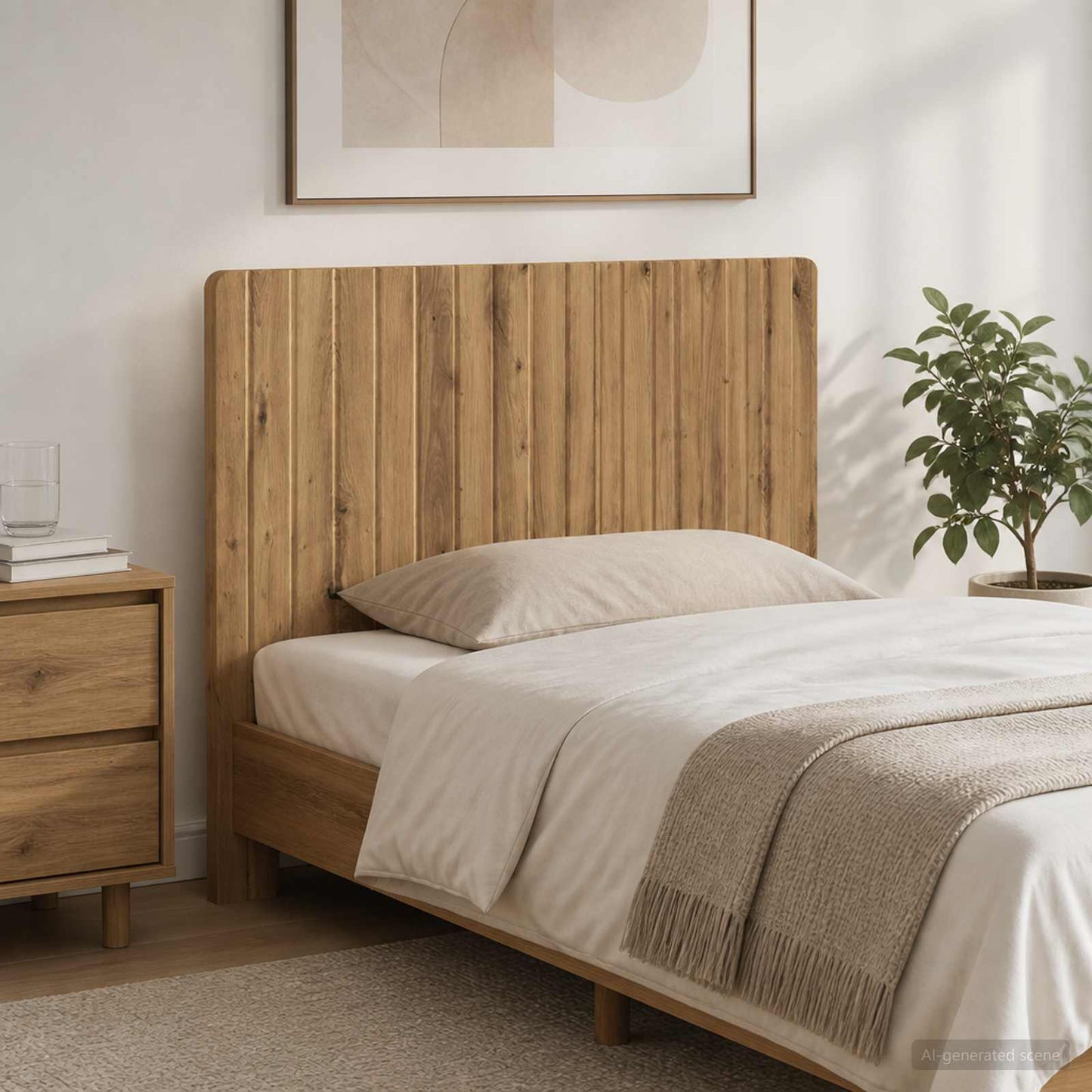 vidaXL Wall-Mounted Headboard ZWOLLE Artisan Oak Engineered Wood