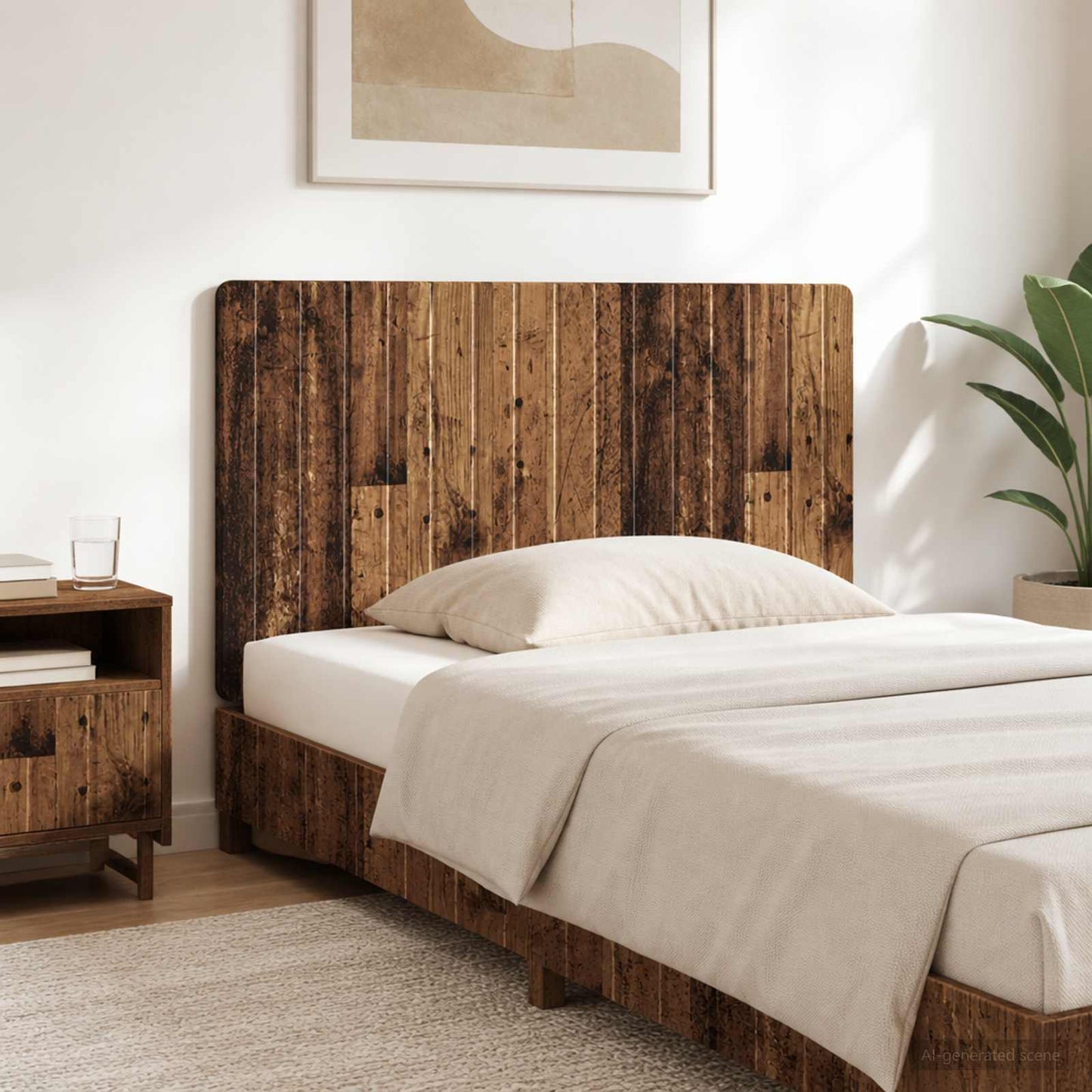vidaXL Wall-Mounted Headboard ZWOLLE Old Wood Engineered Wood