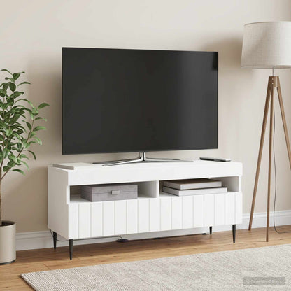 vidaXL LED TV Cabinet White Engineered Wood