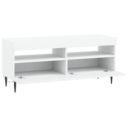 vidaXL LED TV Cabinet White Engineered Wood