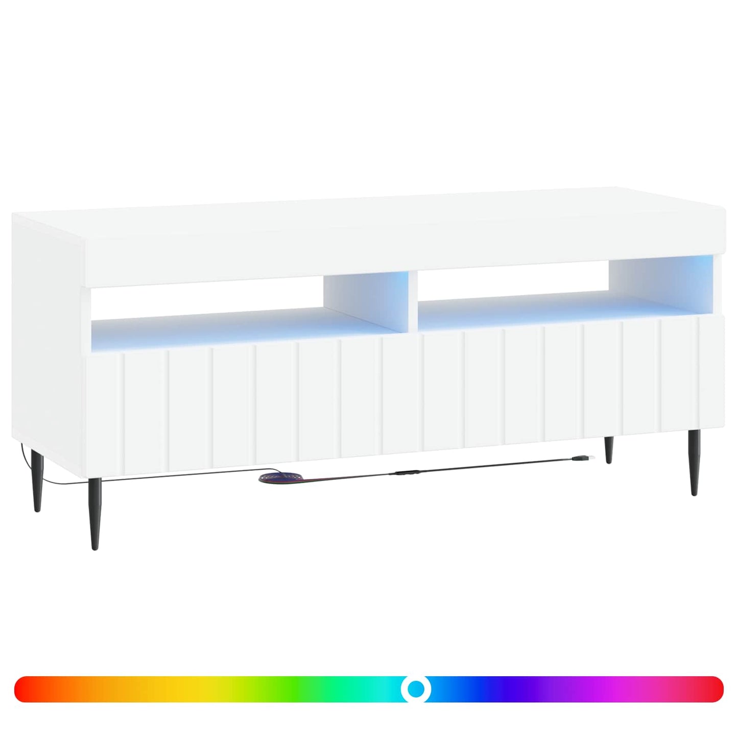 vidaXL LED TV Cabinet White Engineered Wood