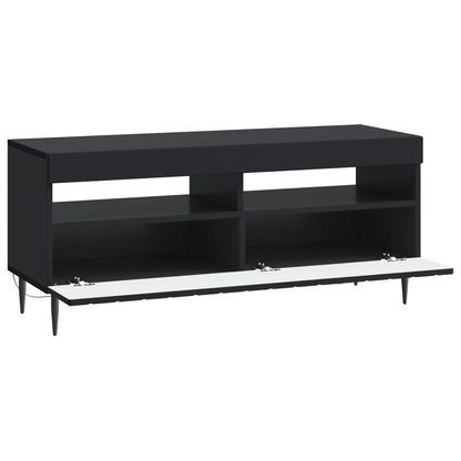 vidaXL LED TV Cabinet Black Engineered Wood