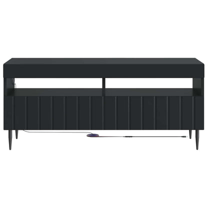 vidaXL LED TV Cabinet Black Engineered Wood