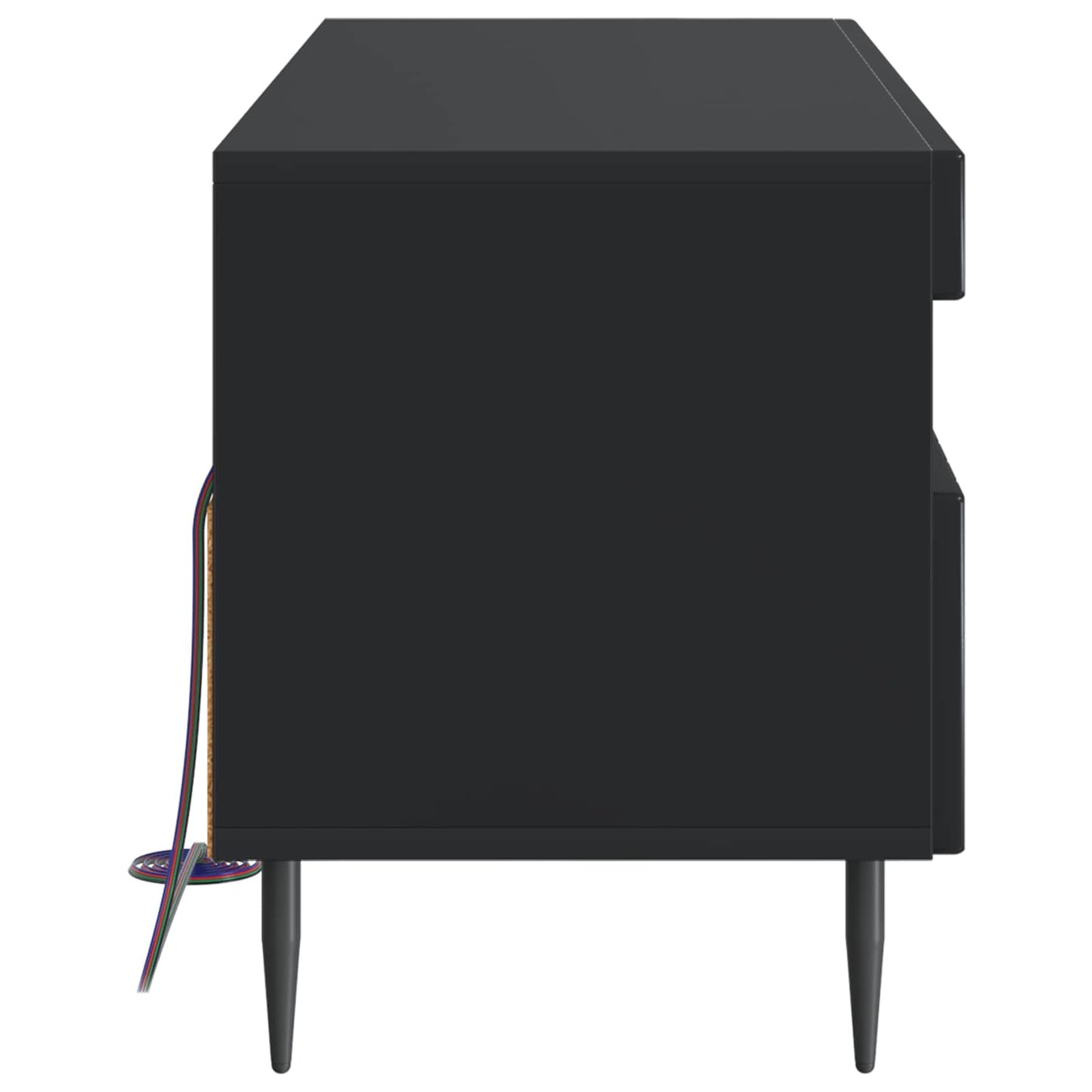 vidaXL LED TV Cabinet Black Engineered Wood