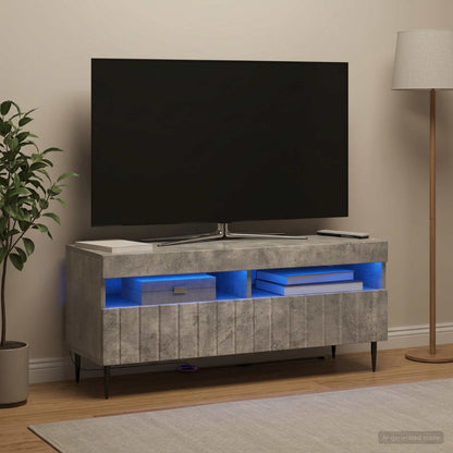 vidaXL LED TV Cabinet Concrete Grey Engineered Wood