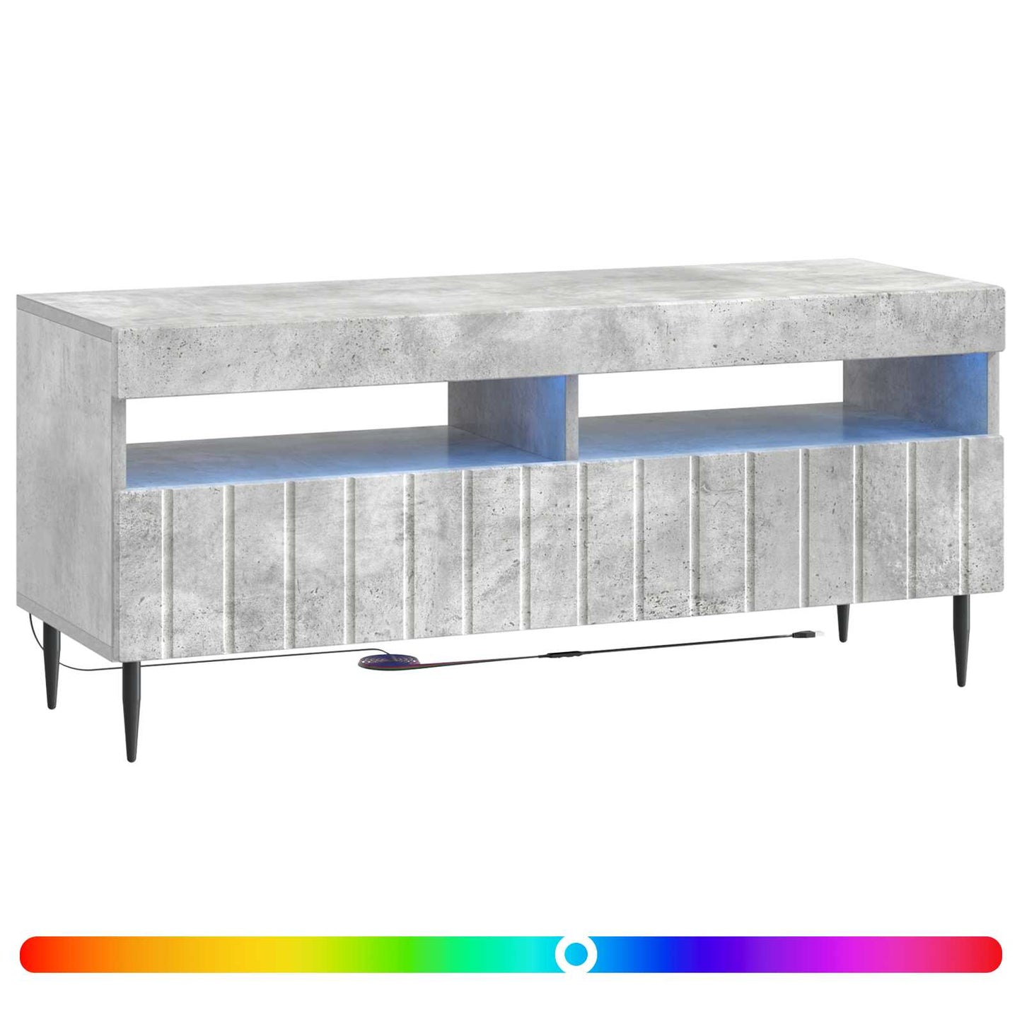 vidaXL LED TV Cabinet Concrete Grey Engineered Wood