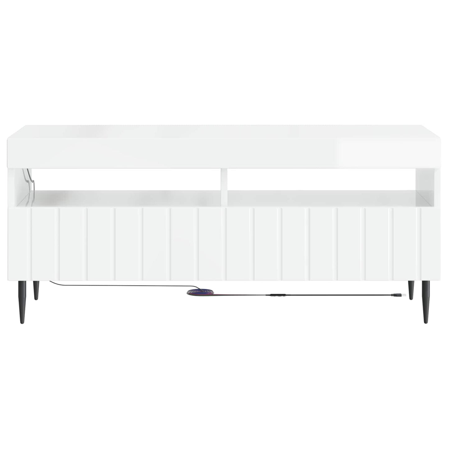 vidaXL LED TV Cabinet High Gloss White Engineered Wood