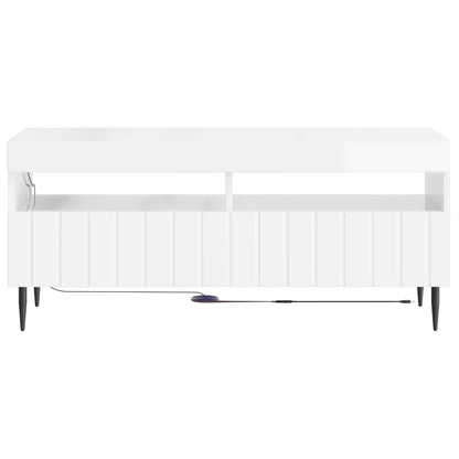 vidaXL LED TV Cabinet High Gloss White Engineered Wood
