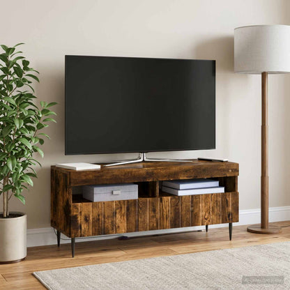 vidaXL LED TV Cabinet Smoked Oak Engineered Wood