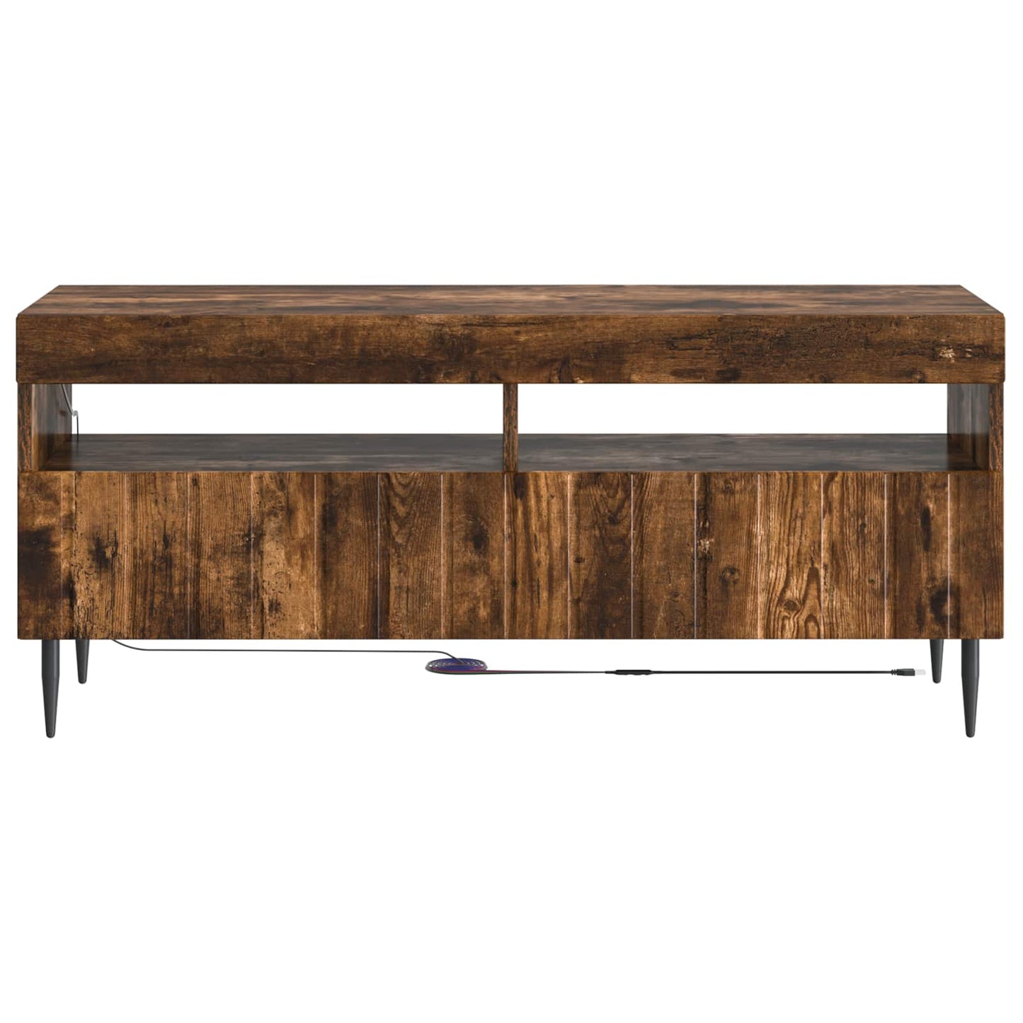 vidaXL LED TV Cabinet Smoked Oak Engineered Wood