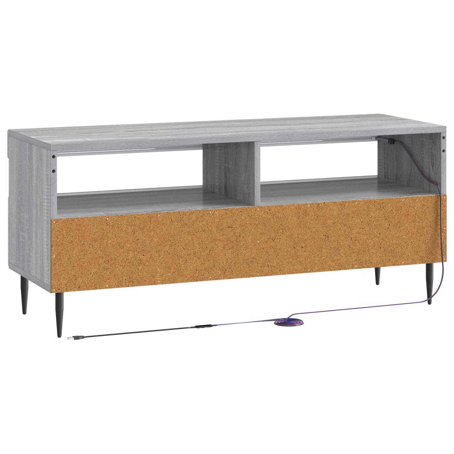 vidaXL LED TV Cabinet Grey Sonoma Engineered Wood