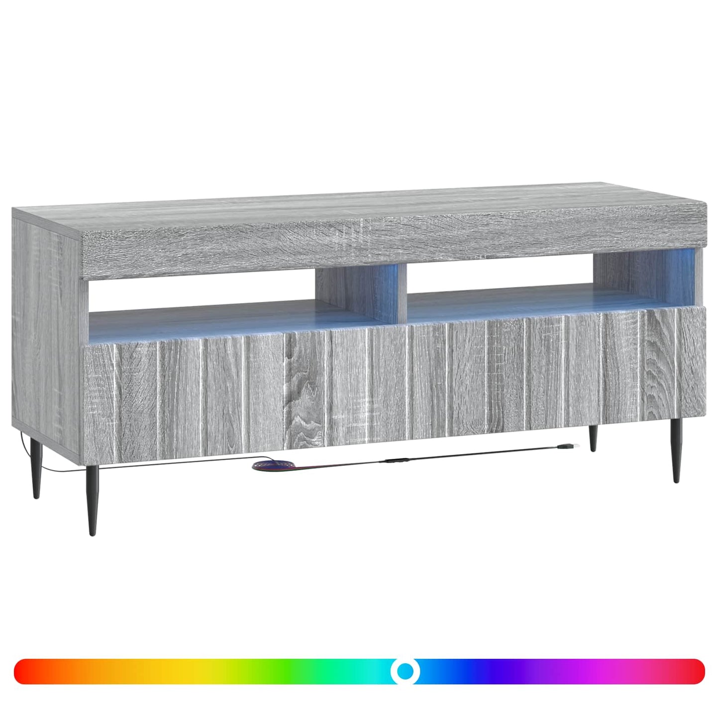 vidaXL LED TV Cabinet Grey Sonoma Engineered Wood