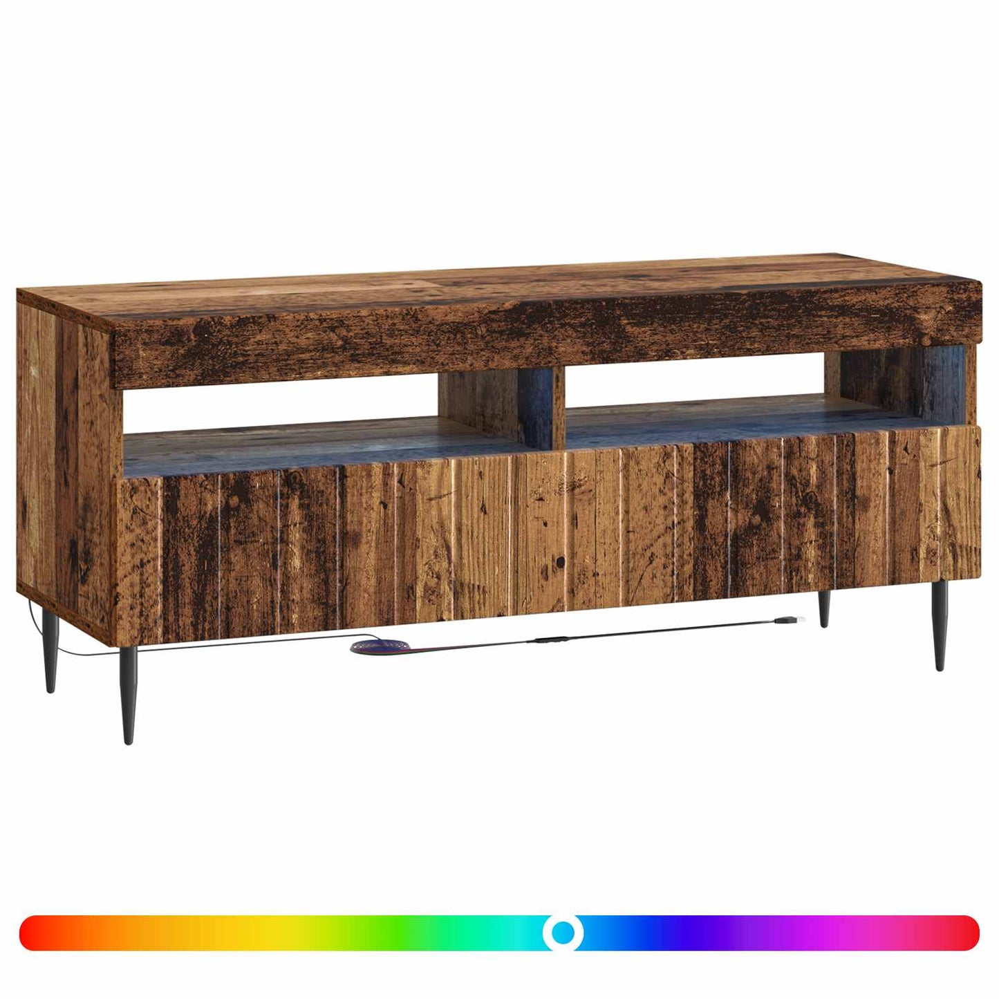 vidaXL LED TV Cabinet Old Wood Engineered Wood