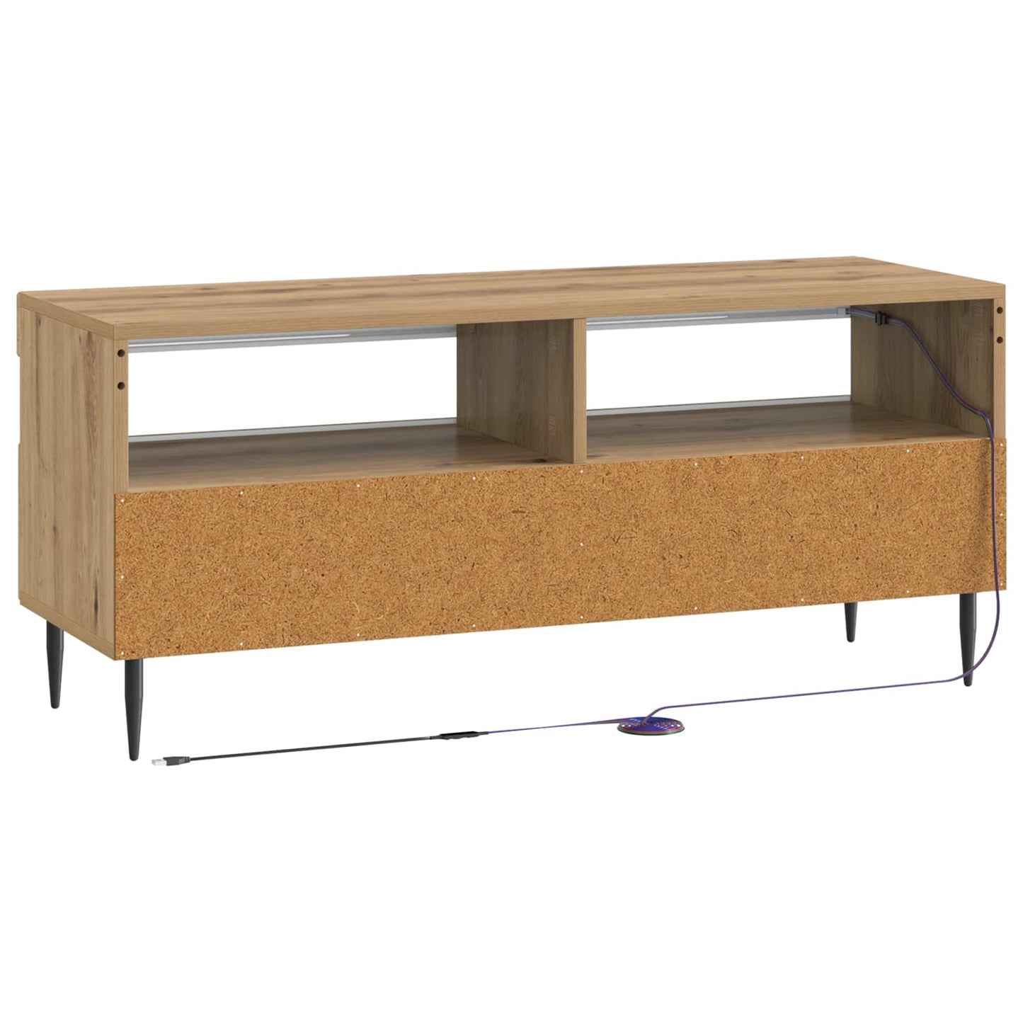 vidaXL LED TV Cabinet Artisan Oak Engineered Wood