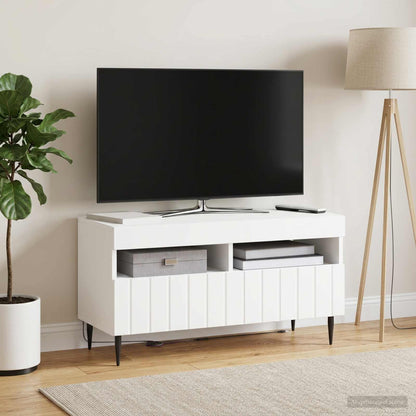 vidaXL LED TV Cabinet White Engineered Wood