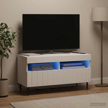 vidaXL LED TV Cabinet White Engineered Wood