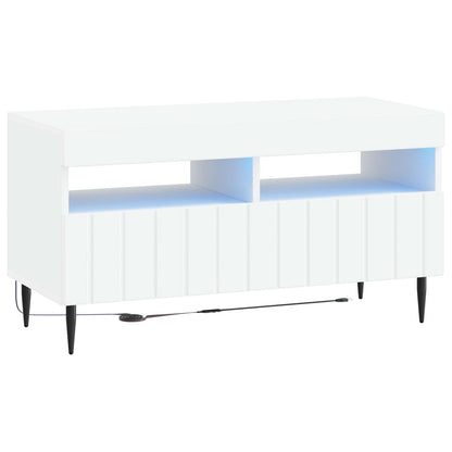 vidaXL LED TV Cabinet White Engineered Wood