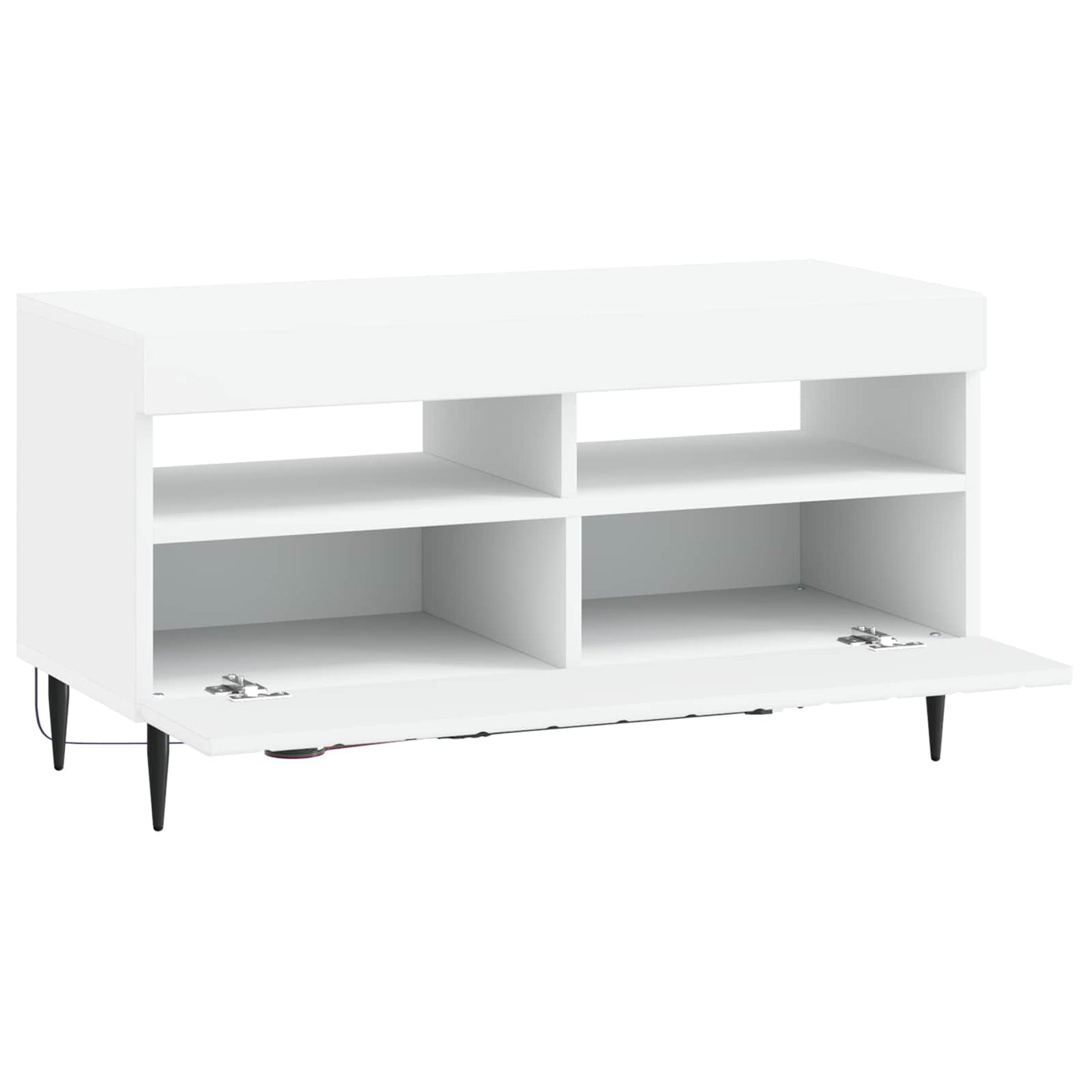 vidaXL LED TV Cabinet White Engineered Wood