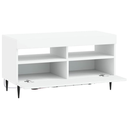 vidaXL LED TV Cabinet White Engineered Wood