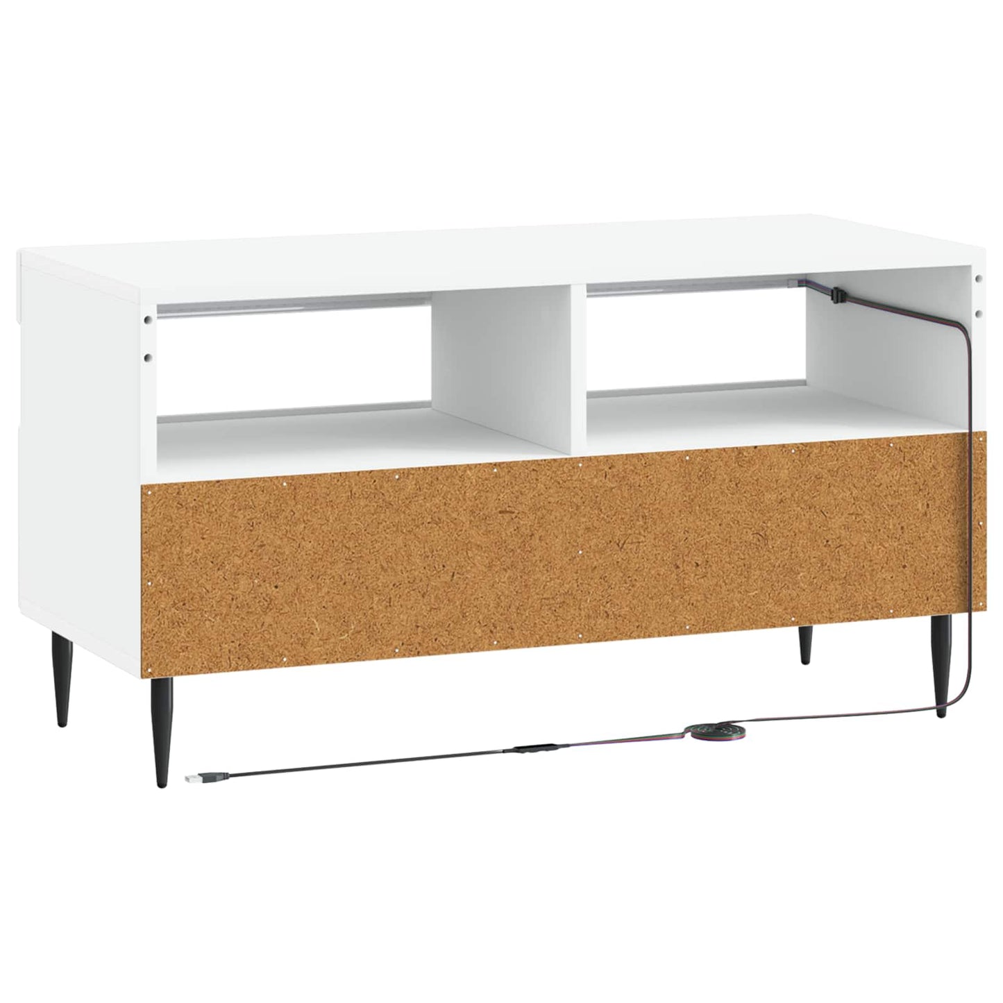 vidaXL LED TV Cabinet White Engineered Wood