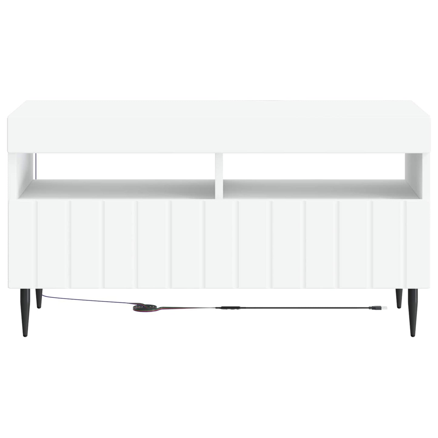 vidaXL LED TV Cabinet White Engineered Wood