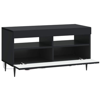 vidaXL LED TV Cabinet Black Engineered Wood