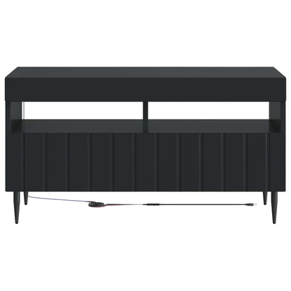 vidaXL LED TV Cabinet Black Engineered Wood