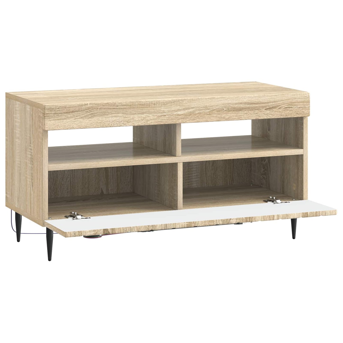 vidaXL LED TV Cabinet Sonoma Oak Engineered Wood