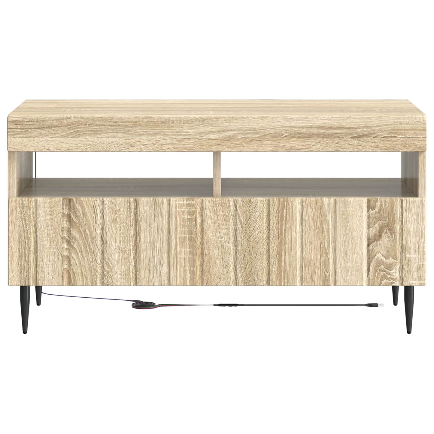 vidaXL LED TV Cabinet Sonoma Oak Engineered Wood