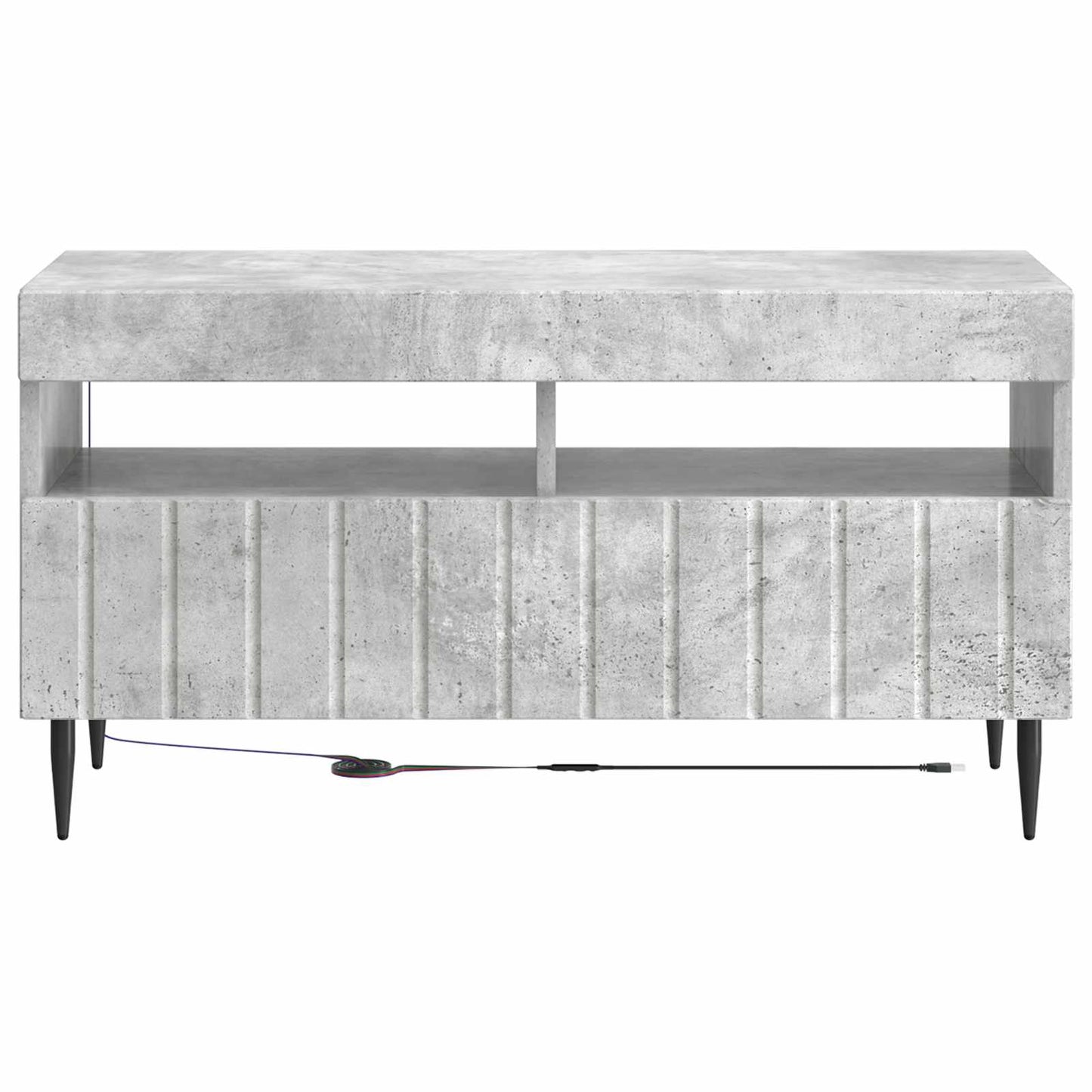 vidaXL LED TV Cabinet Concrete Grey Engineered Wood