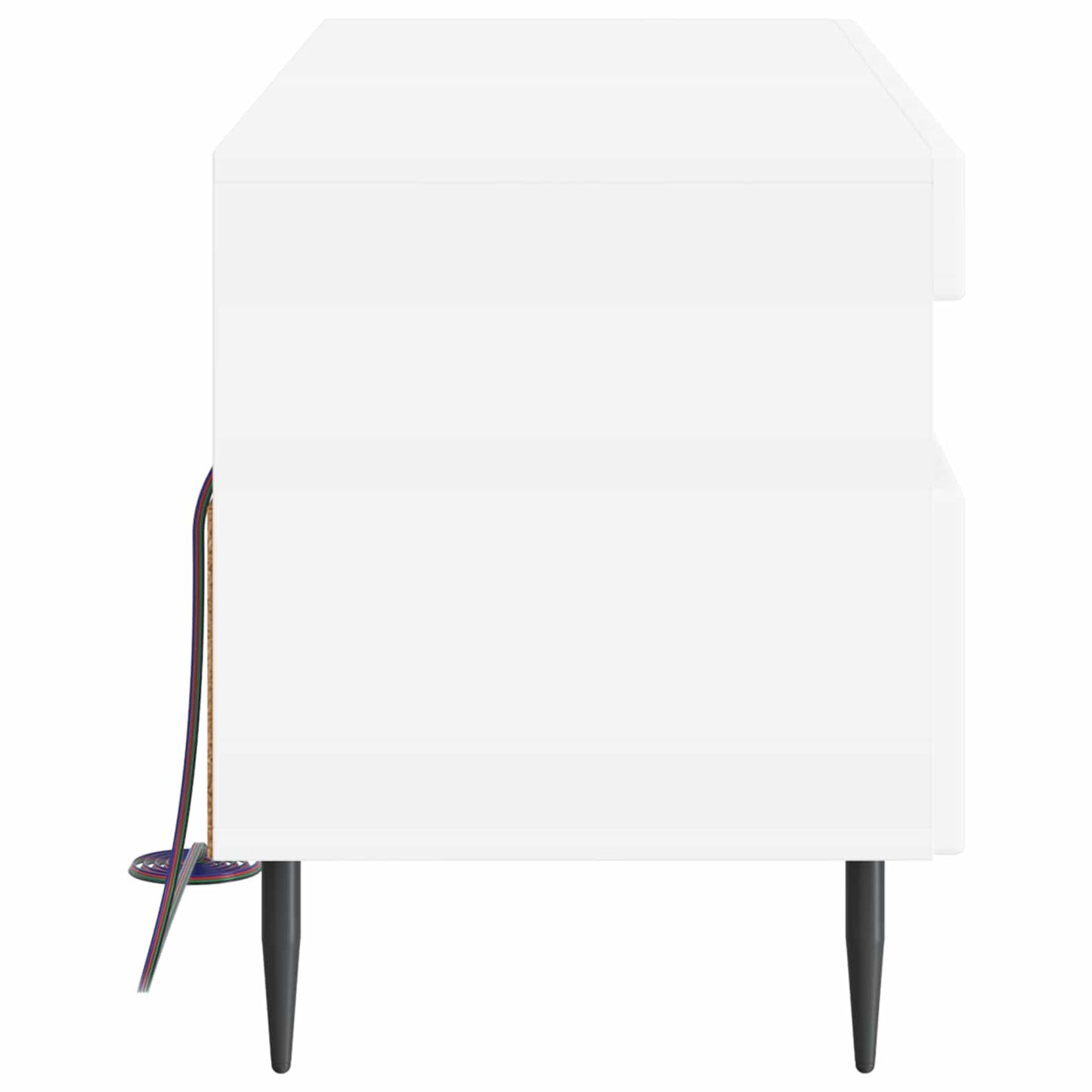 vidaXL LED TV Cabinet High Gloss White Engineered Wood