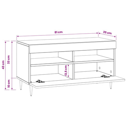 vidaXL LED TV Cabinet High Gloss White Engineered Wood
