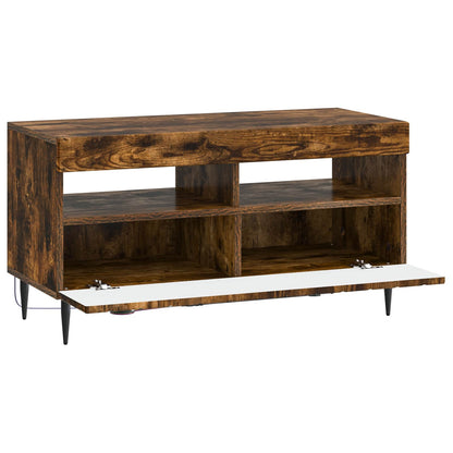 vidaXL LED TV Cabinet Smoked Oak Engineered Wood