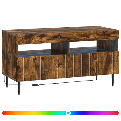 vidaXL LED TV Cabinet Smoked Oak Engineered Wood