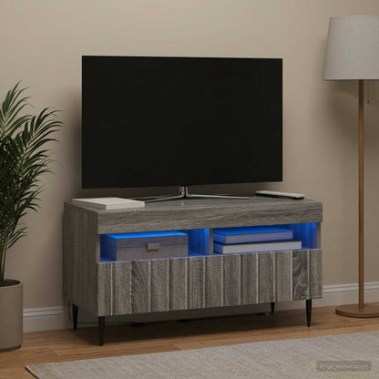 vidaXL LED TV Cabinet Grey Sonoma Engineered Wood