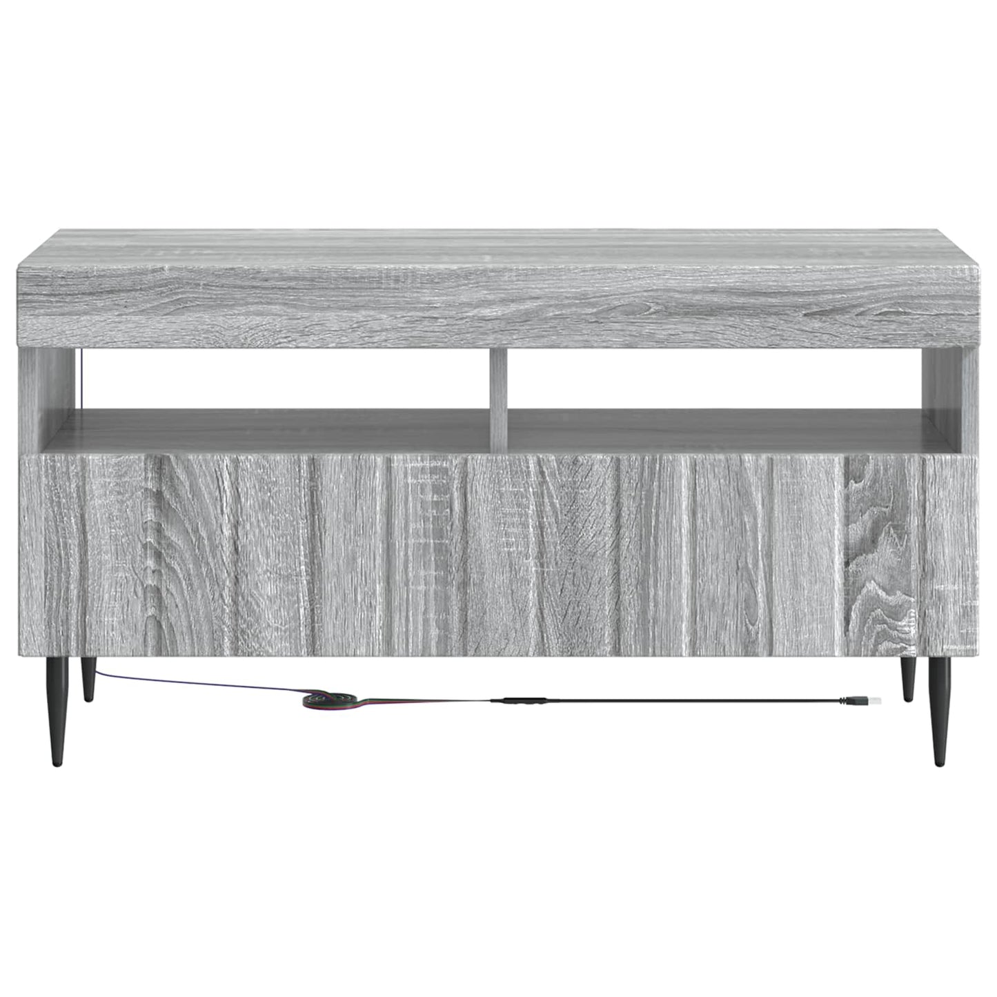 vidaXL LED TV Cabinet Grey Sonoma Engineered Wood