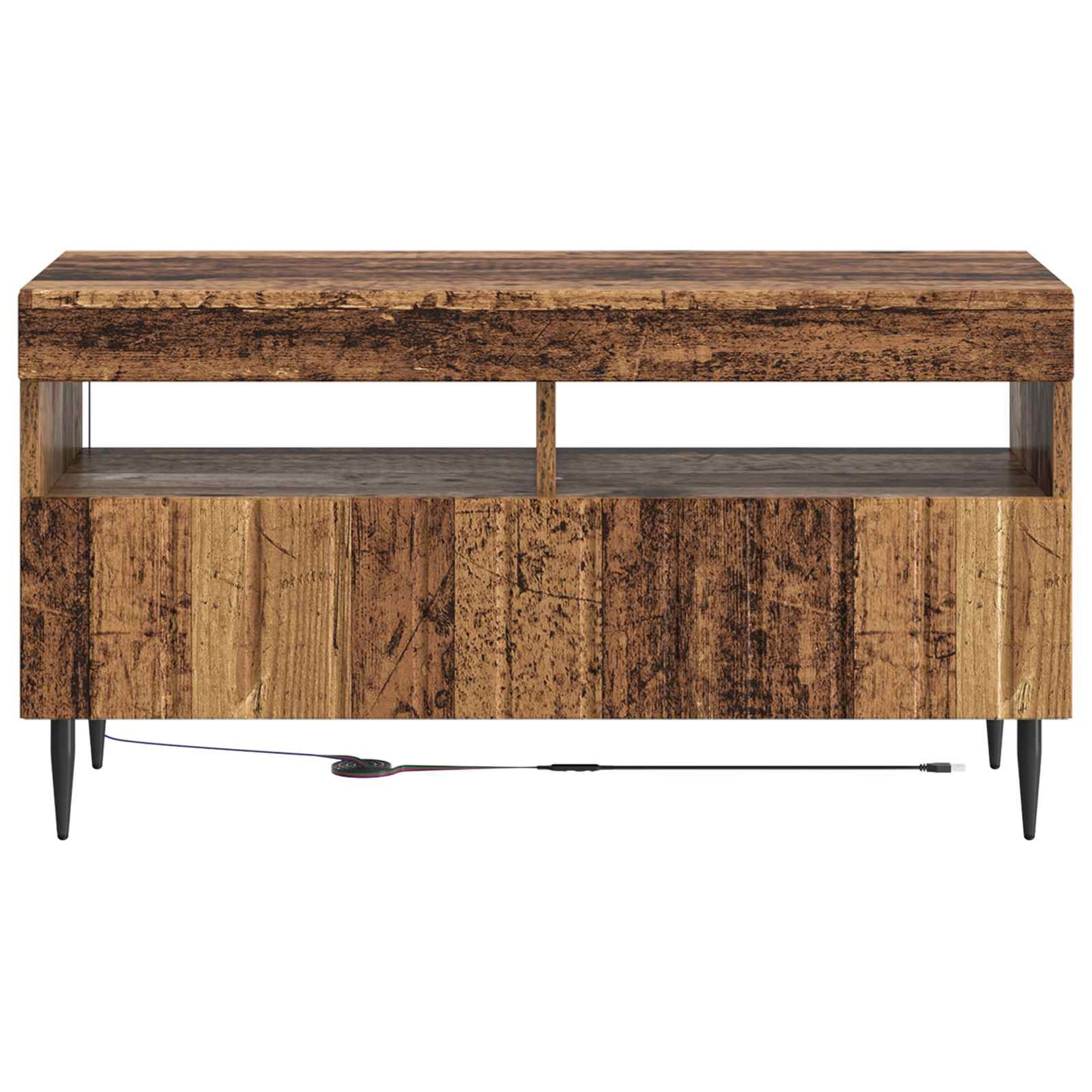 vidaXL LED TV Cabinet Old Wood Engineered Wood